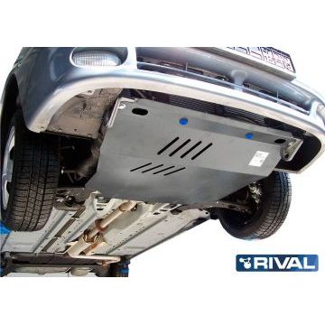 Защита картера и КПП Rival увеличенная для 1,3 и 1,5 МКПП алюминий 4 мм для Chevrolet Lanos/ZAZ Chance 2005-2014