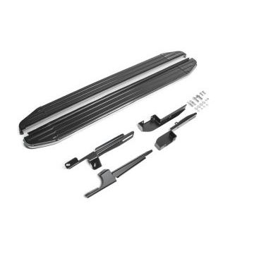 Пороги алюминиевые Rival Premium для Chevrolet Niva 2002-2009-