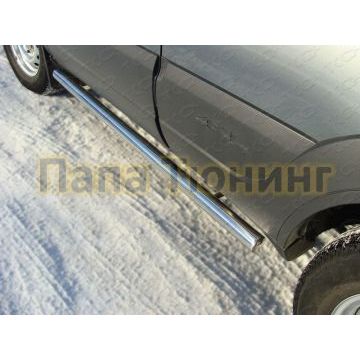 Пороги труба 60 мм ТСС для Chevrolet Niva 2009-