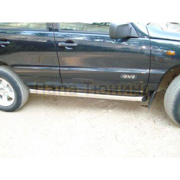 Пороги труба d57 вариант 1 РусСталь для Chevrolet Niva 2002-2008