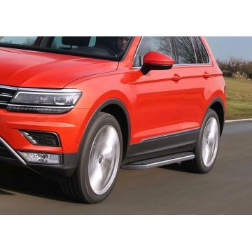 Пороги алюминиевые Rival Premium для Volkswagen Tiguan 2016-