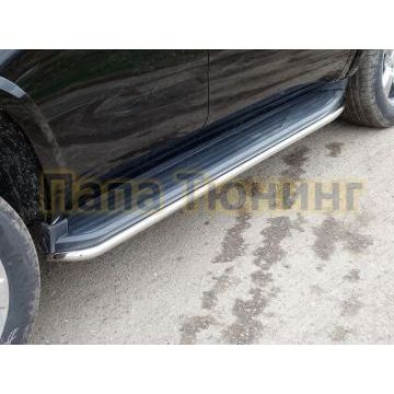 Защита штатных порогов 50 мм ТСС для Chevrolet Tahoe 2016- Защита штатных порогов 50 мм ТСС для Chevrolet Tahoe 2016-