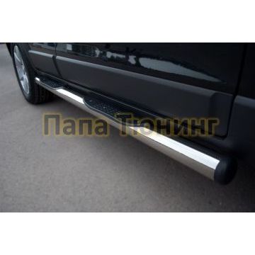 Пороги труба d76 с накладками вариант 2 РусСталь для Chevrolet Tahoe 2006-2014 Пороги труба d76 с накладками вариант 2 РусСталь для Chevrolet Tahoe 2006-2014