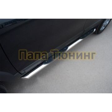 Пороги труба d76 с накладками вариант 1 РусСталь для Chevrolet Tahoe 2006-2014 Пороги труба d76 с накладками вариант 1 РусСталь для Chevrolet Tahoe 2006-2014