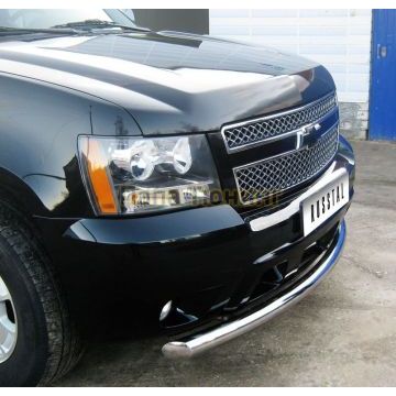 Защита переднего бампера d76 РусСталь для Chevrolet Tahoe 2006-2014