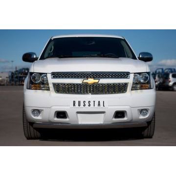 Защита передняя овальная 75х42 мм РусСталь для Chevrolet Tahoe 2006-2014 Защита передняя овальная 75х42 мм РусСталь для Chevrolet Tahoe 2006-2014