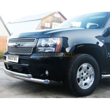 Защита переднего бампера двойная 76-d76 РусСталь для Chevrolet Tahoe 2006-2014 Защита переднего бампера двойная 76-d76 РусСталь для Chevrolet Tahoe 2006-2014