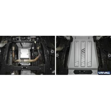 Защита КПП Rival алюминий 4 мм для Chevrolet Tahoe, V - 6.2 2014-