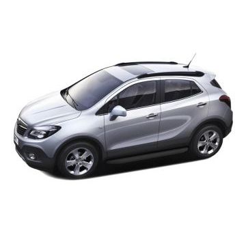 Пороги алюминиевые Rival Black-Premium для Opel Mokka/Chevrolet Tracker 2012-2021