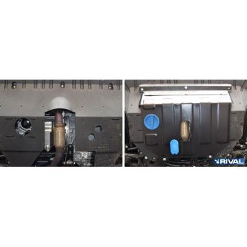 Защита картера и КПП Rival для 1,5T и 2,0T сталь 2 мм для Zotye T600 2015-