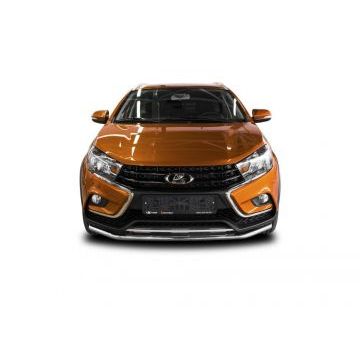 Защита переднего бампера 42 мм Rival для Lada Vesta SW Cross 2017-