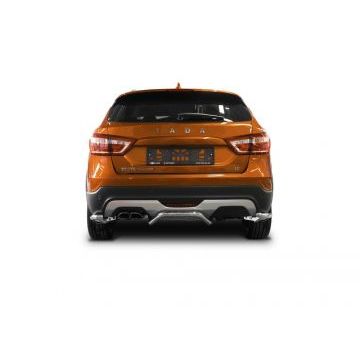 Защита задняя уголки 42 мм Rival для Lada Vesta SW Cross 2017-