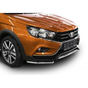 Защита передняя уголки 42 мм Rival для Lada Vesta SW Cross 2017-