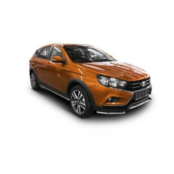 Защита передняя уголки 42 мм Rival для Lada Vesta SW Cross 2017-