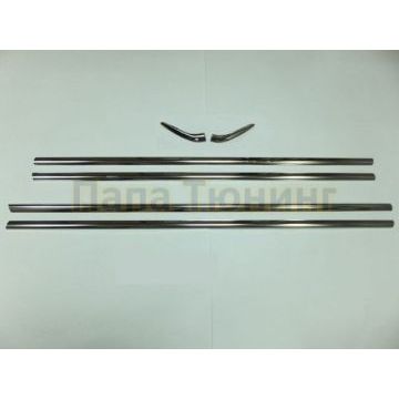 Нижние молдинги стекол 6 частей Omsa_Line для Citroen C-Elisee/Peugeot 301 2013- Нижние молдинги стекол 6 частей Omsa_Line для Citroen C-Elisee/Peugeot 301 2013-
