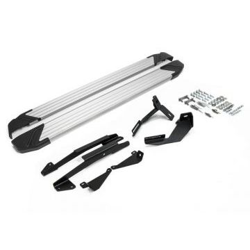 Пороги алюминиевые Rival Silver New для Lada Vesta SW Cross 2017-