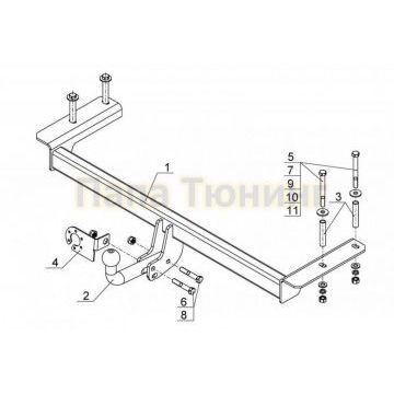 Фаркоп Avtos для Citroen C4 2011-