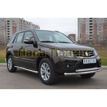 Пороги труба d57 вариант 1 РусСталь для Suzuki Grand Vitara 2012-2015