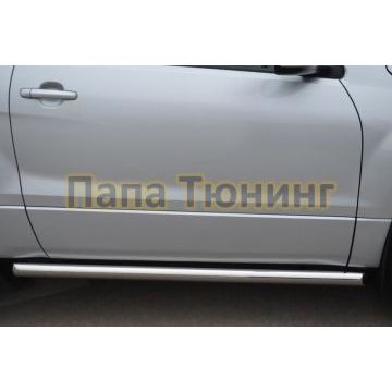 Пороги труба d57 вариант 1 РусСталь для Suzuki Grand Vitara 2012-2015