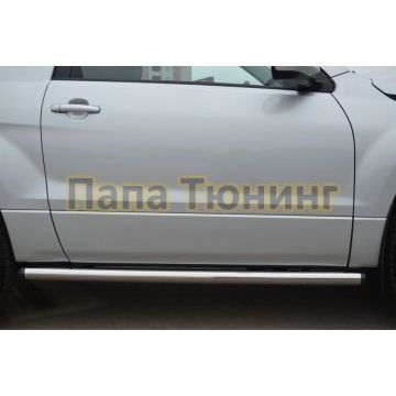 Пороги труба d57 вариант 2 РусСталь для Suzuki Grand Vitara 2012-2015