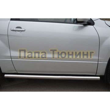 Пороги труба d57 вариант 3 РусСталь для Suzuki Grand Vitara 2012-2015