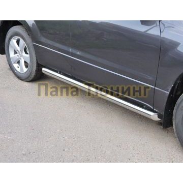 Пороги труба d76 вариант 1 РусСталь для Suzuki Grand Vitara 2008-2011