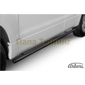 Защита штатных порогов чёрная сталь труба 57 мм Slitkoff для Suzuki Grand Vitara 2008-2011 Защита штатных порогов чёрная сталь труба 57 мм Slitkoff для Suzuki Grand Vitara 2008-2011