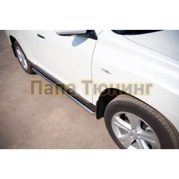 Пороги труба d57 вариант 1 РусСталь для Toyota Highlander 2010-2014