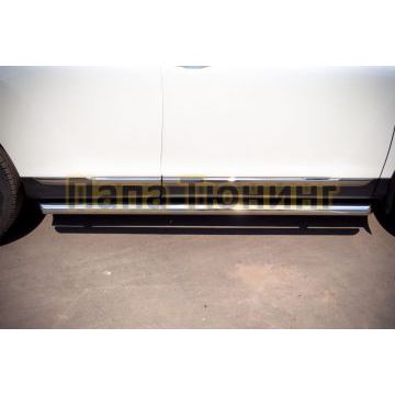 Пороги труба d57 вариант 1 РусСталь для Toyota Highlander 2010-2014