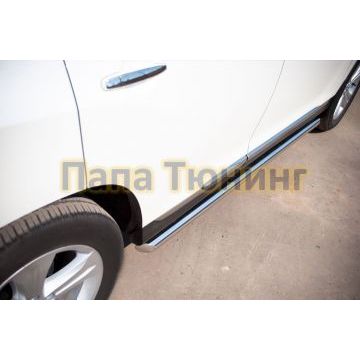 Пороги труба d57 вариант 1 РусСталь для Toyota Highlander 2010-2014