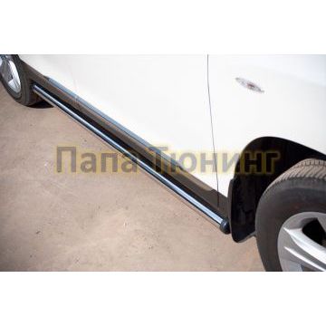 Пороги труба d57 вариант 2 РусСталь для Toyota Highlander 2010-2014