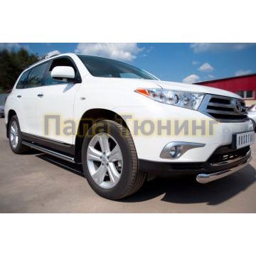 Пороги труба d57 вариант 3 РусСталь для Toyota Highlander 2010-2014