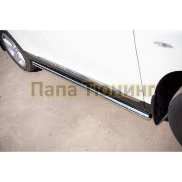 Пороги труба d57 вариант 3 РусСталь для Toyota Highlander 2010-2014
