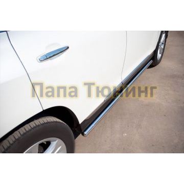 Пороги труба d57 вариант 3 РусСталь для Toyota Highlander 2010-2014