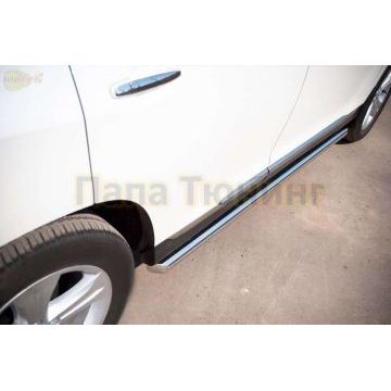 Пороги труба d76 вариант 3 РусСталь для Toyota Highlander 2010-2014