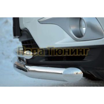 Защита передняя двойная d57-d42 РусСталь для Toyota Highlander 2010-2014