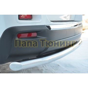 Защита заднего бампера d57 секции РусСталь для Toyota Highlander 2010-2014