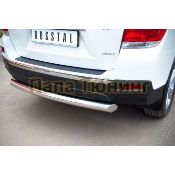 Защита заднего бампера d76 РусСталь для Toyota Highlander 2010-2014