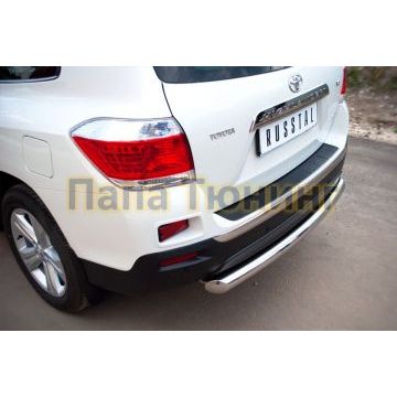Защита заднего бампера d76 РусСталь для Toyota Highlander 2010-2014