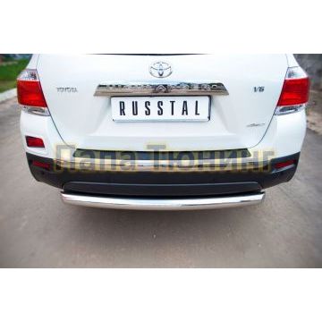 Защита заднего бампера d76 РусСталь для Toyota Highlander 2010-2014