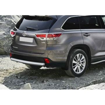 Защита заднего бампера 76 мм Rival для Toyota Highlander 2010-2014