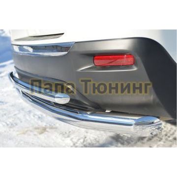 Защита заднего бампера двойная d57-d42 РусСталь для Toyota Highlander 2010-2014