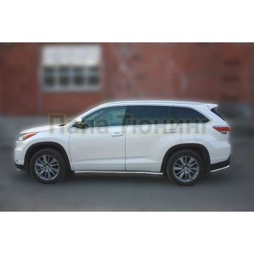Пороги труба 60 мм ALFeco для Toyota Highlander 2014-2016