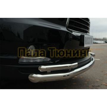 Защита передняя двойная d57-d42 РусСталь для Toyota Highlander 2014-2016