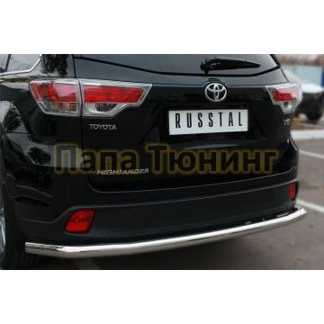 Защита заднего бампера d57 РусСталь для Toyota Highlander 2014-2016