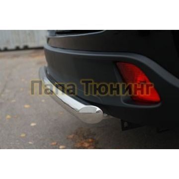 Защита заднего бампера d57 РусСталь для Toyota Highlander 2014-2016