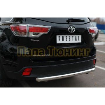 Защита заднего бампера d57 РусСталь для Toyota Highlander 2014-2016
