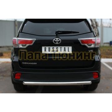 Защита заднего бампера d57 РусСталь для Toyota Highlander 2014-2016