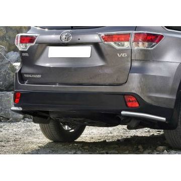 Защита задняя уголки 57 мм Rival для Toyota Highlander 2014-