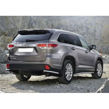 Защита задняя уголки 57 мм Rival для Toyota Highlander 2014-